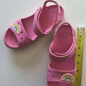 Girls Size 3 Crocs Lightly Used